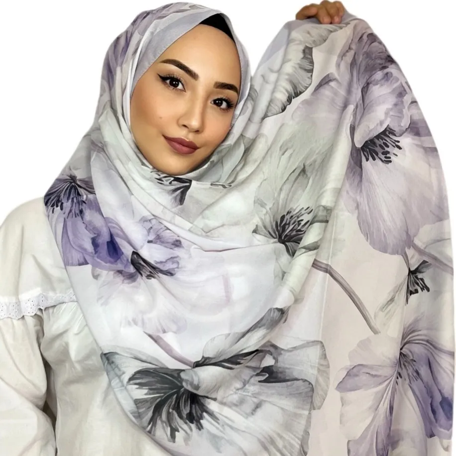 ROSLEY SCARF - FRANSIZ İPEĞİ LALE DESEN