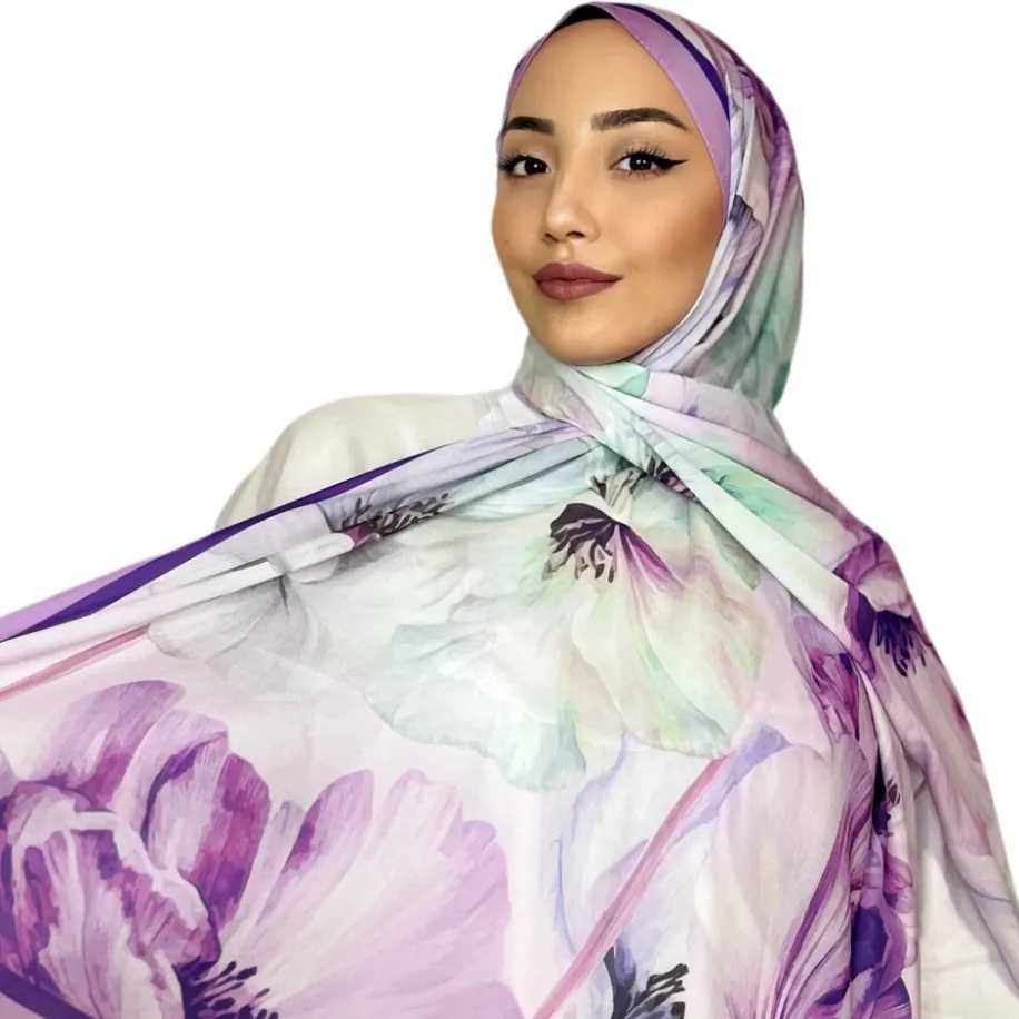 ROSLEY SCARF - FRANSIZ İPEĞİ LALE DESEN