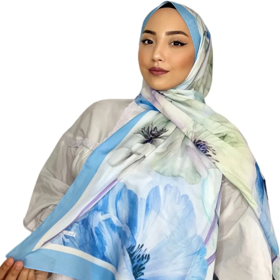 ROSLEY SCARF - FRANSIZ İPEĞİ LALE DESEN