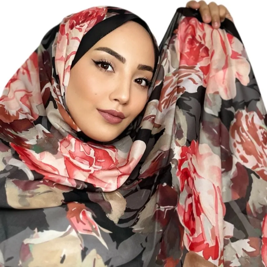 ROSLEY SCARF - FRANSIZ İPEĞİ GÜL DESEN