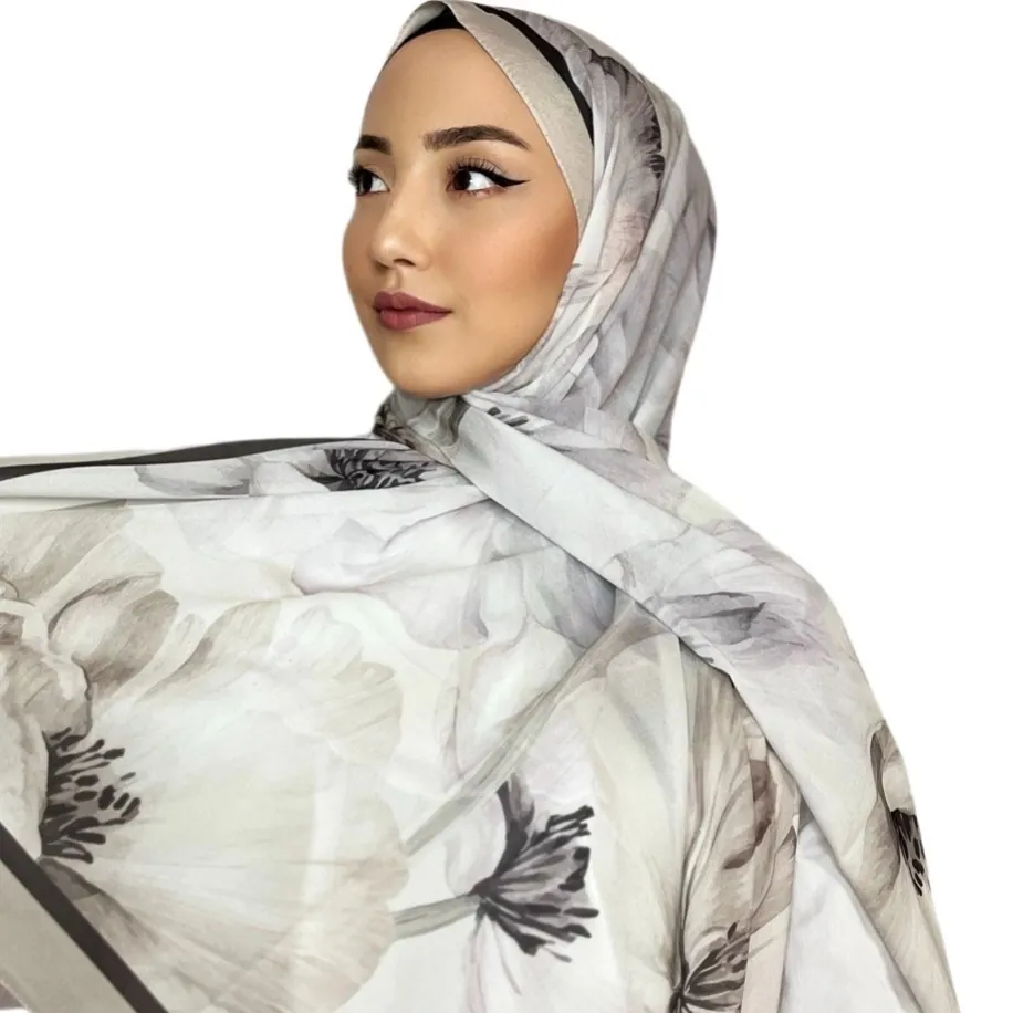 ROSLEY SCARF - FRANSIZ İPEĞİ LALE DESEN