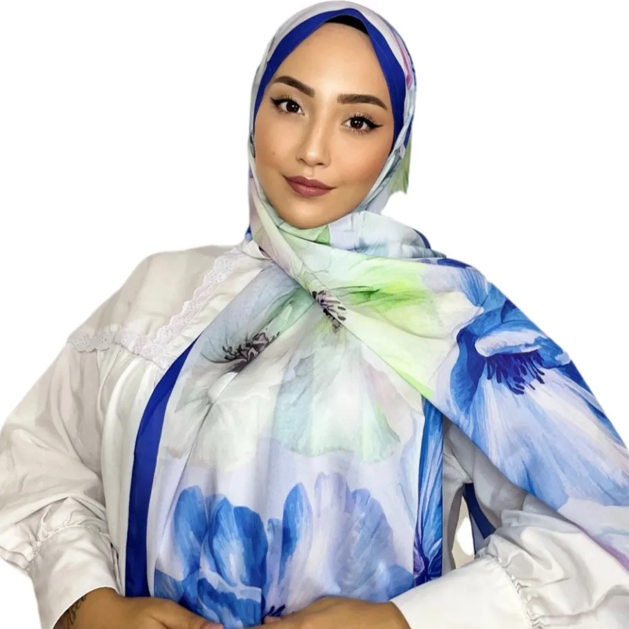 ROSLEY SCARF - FRANSIZ İPEĞİ LALE DESEN