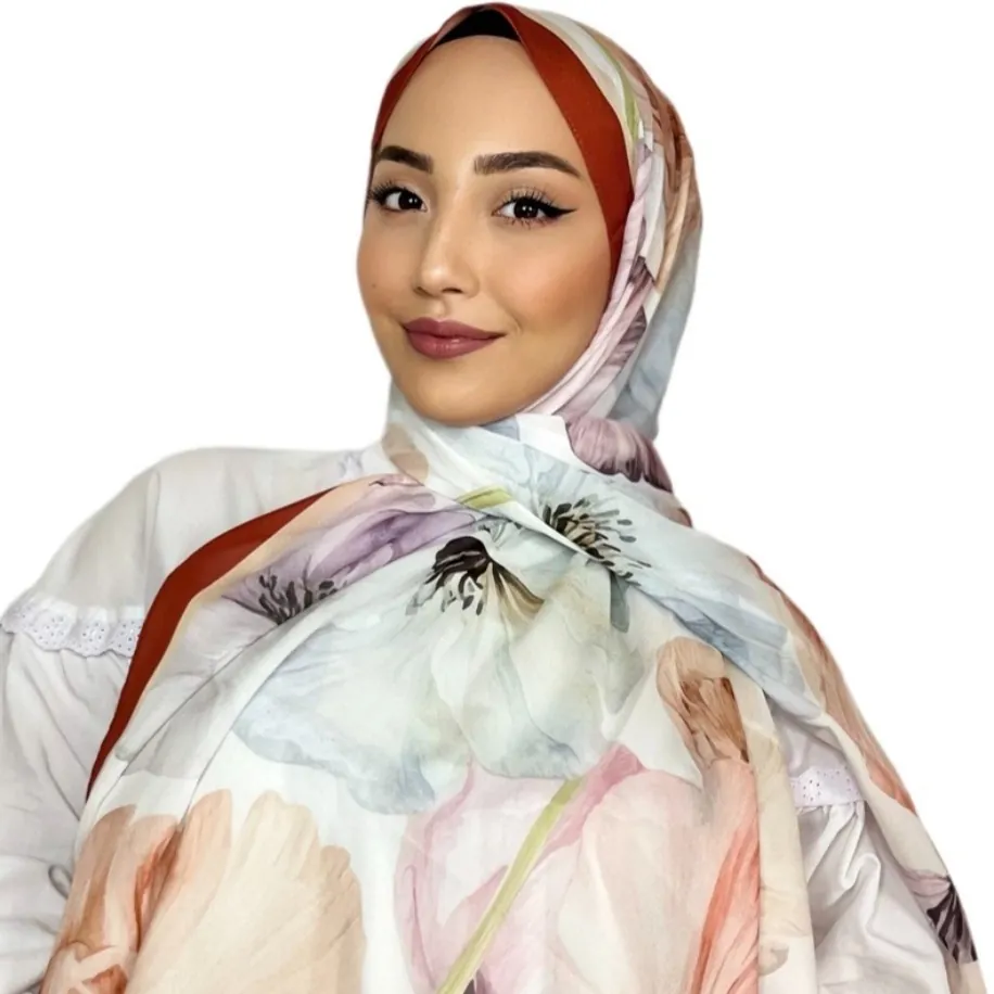 ROSLEY SCARF - FRANSIZ İPEĞİ GÜL DESEN
