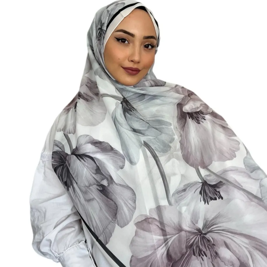 ROSLEY SCARF - FRANSIZ İPEĞİ LALE DESEN