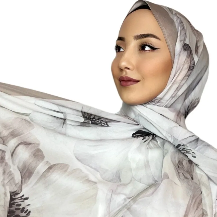 ROSLEY SCARF - FRANSIZ İPEĞİ LALE DESEN